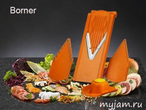 Терка V-Prima и нашинкованные овощи